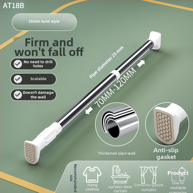 Teleskopická vešiak na sušenie bielizne z nehrdzavejúcej ocele, bez vŕtania, na balkón, nastaviteľná, moderný minimalistický štýl