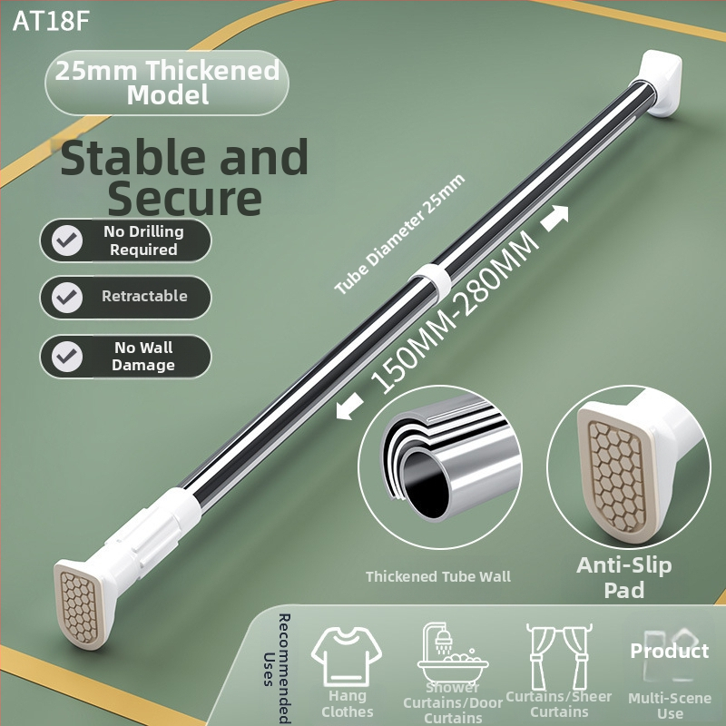 Teleskopická vešiak na sušenie bielizne z nehrdzavejúcej ocele, bez vŕtania, na balkón, nastaviteľná, moderný minimalistický štýl
