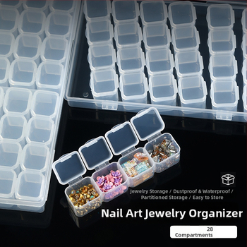 Kutija za alate za nokte – prozirna klasifikacijska kutija, višenamjenska kutija za dijamantno nakit za nokte