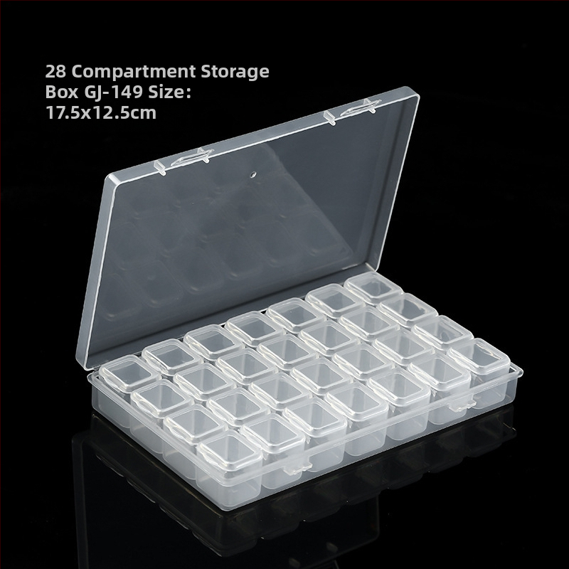Kutija za alate za nokte – prozirna klasifikacijska kutija, višenamjenska kutija za dijamantno nakit za nokte