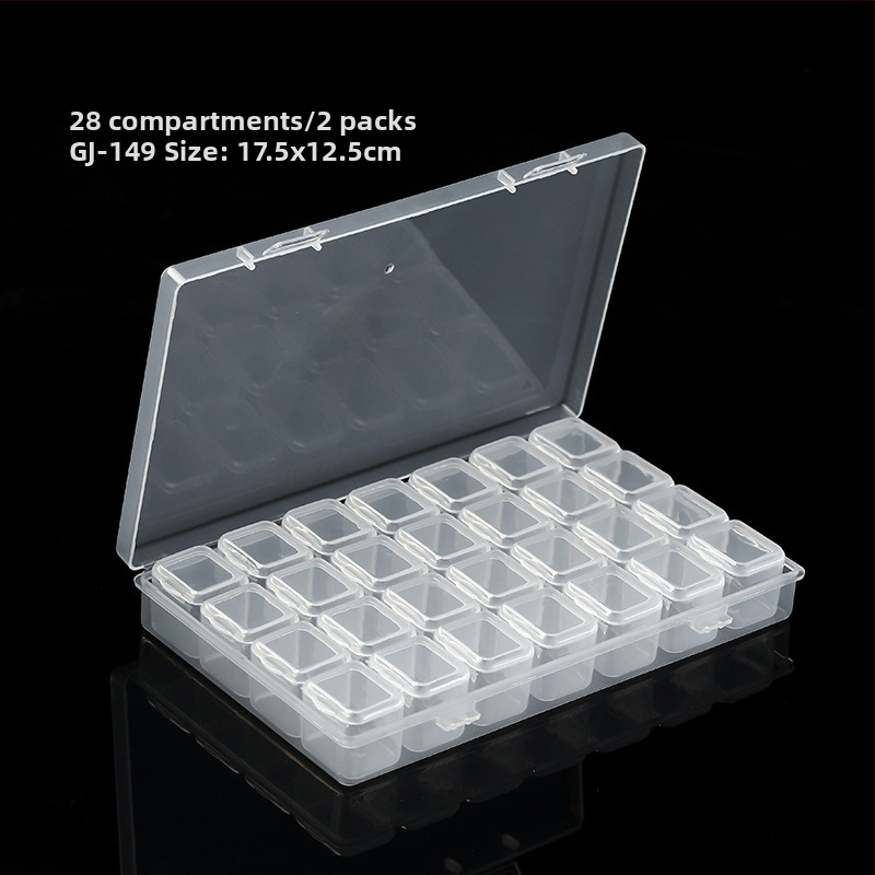 Kutija za alate za nokte – prozirna klasifikacijska kutija, višenamjenska kutija za dijamantno nakit za nokte