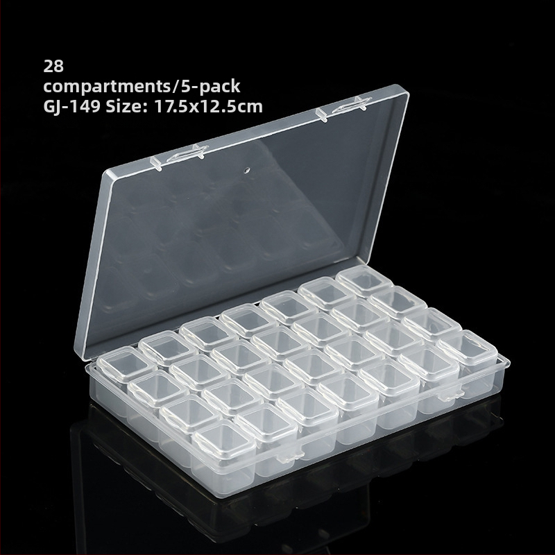 Kutija za alate za nokte – prozirna klasifikacijska kutija, višenamjenska kutija za dijamantno nakit za nokte