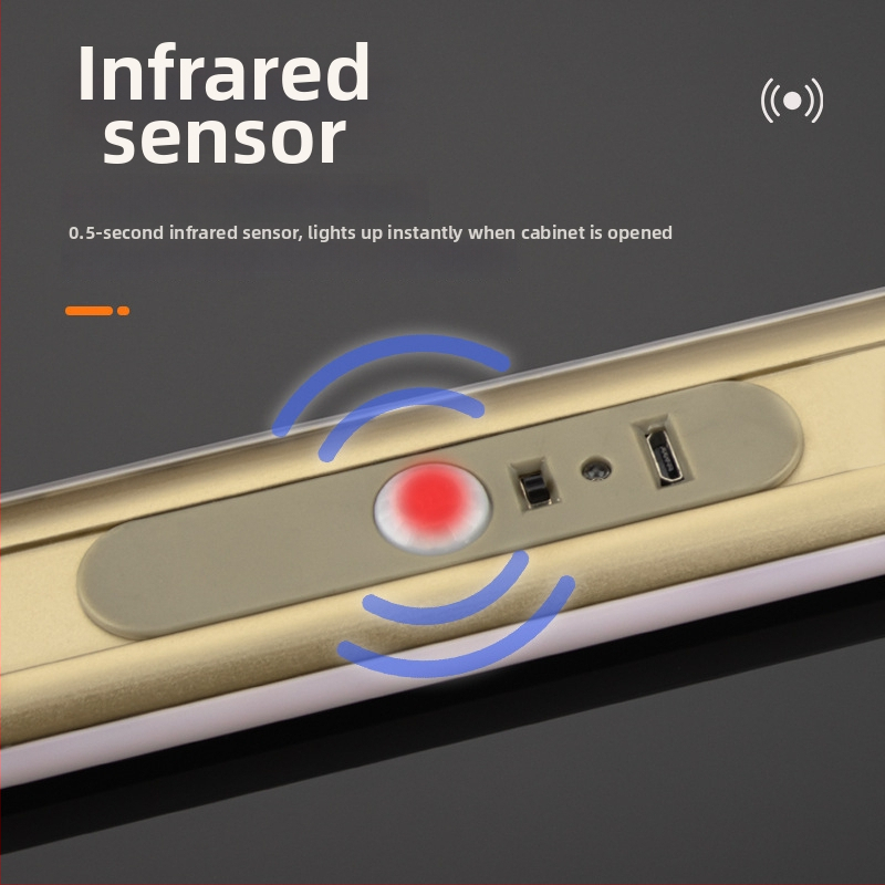 LED-es intelligens érzékelővel rendelkező gardróbszekrény ruhaszárító sín – alumíniumötvözet keresztléc, rögzítő kiegészítő a szekrényajtókhoz