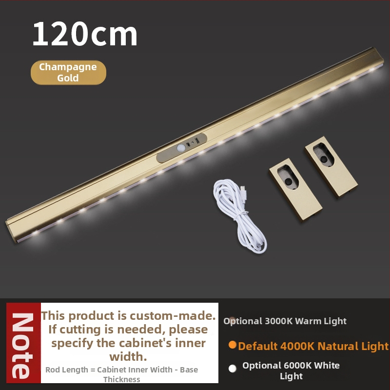 LED-es intelligens érzékelővel rendelkező gardróbszekrény ruhaszárító sín – alumíniumötvözet keresztléc, rögzítő kiegészítő a szekrényajtókhoz