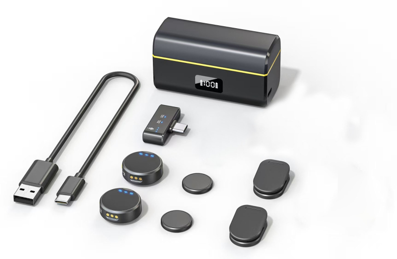 Mikrofon lavalier za prijenos uživo – profesionalno reduciranje buke, omnidirekcijski prijem, frekvencijski odziv 20 Hz–20 kHz, trajanje baterije preko 12 sati, model M9