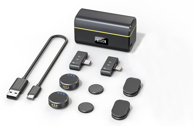 Mikrofon lavalier za prijenos uživo – profesionalno reduciranje buke, omnidirekcijski prijem, frekvencijski odziv 20 Hz–20 kHz, trajanje baterije preko 12 sati, model M9