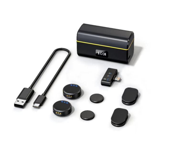 Mikrofon lavalier za prijenos uživo – profesionalno reduciranje buke, omnidirekcijski prijem, frekvencijski odziv 20 Hz–20 kHz, trajanje baterije preko 12 sati, model M9