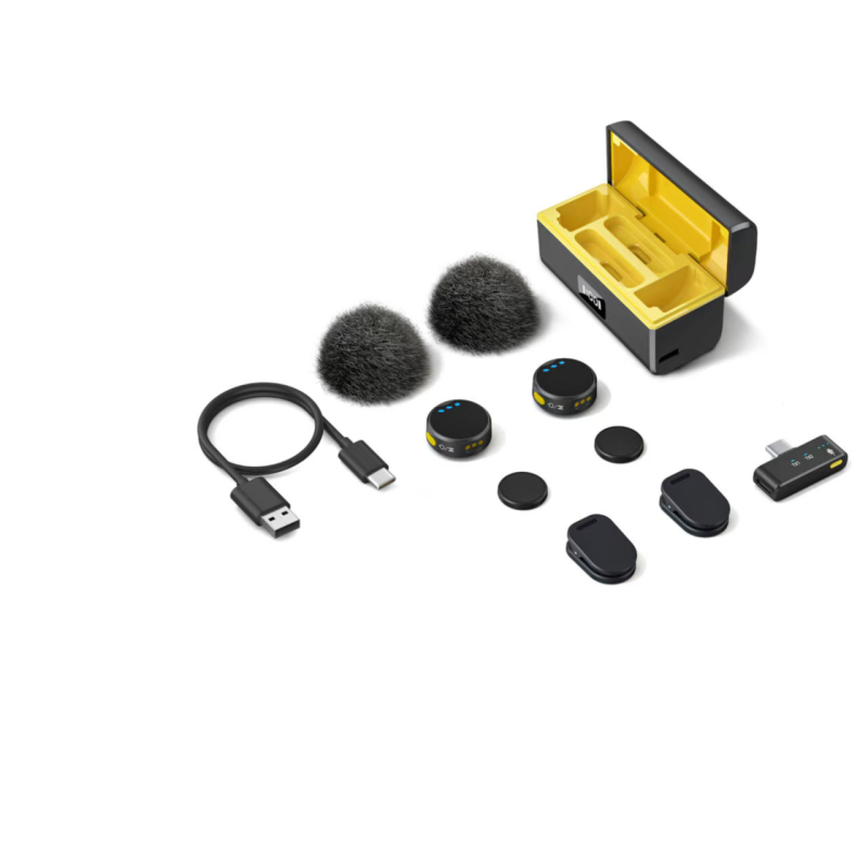 Mikrofon lavalier za prijenos uživo – profesionalno reduciranje buke, omnidirekcijski prijem, frekvencijski odziv 20 Hz–20 kHz, trajanje baterije preko 12 sati, model M9