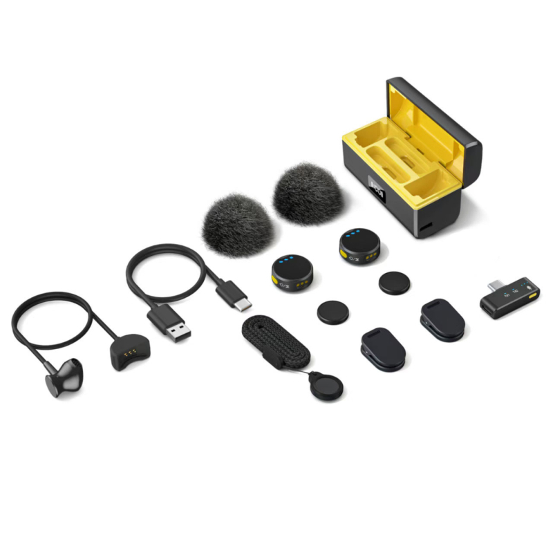 Mikrofon lavalier za prijenos uživo – profesionalno reduciranje buke, omnidirekcijski prijem, frekvencijski odziv 20 Hz–20 kHz, trajanje baterije preko 12 sati, model M9