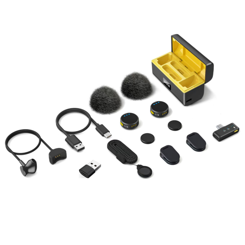 Mikrofon lavalier za prijenos uživo – profesionalno reduciranje buke, omnidirekcijski prijem, frekvencijski odziv 20 Hz–20 kHz, trajanje baterije preko 12 sati, model M9