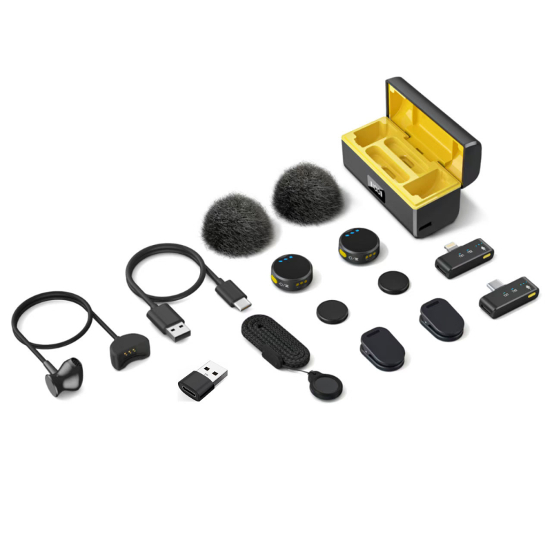 Mikrofon lavalier za prijenos uživo – profesionalno reduciranje buke, omnidirekcijski prijem, frekvencijski odziv 20 Hz–20 kHz, trajanje baterije preko 12 sati, model M9