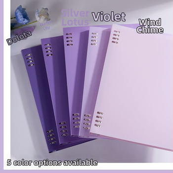 Бележник с пръстеново подвързване, PVC текст, хартия 75 г, 1–50 страници, прост дизайн