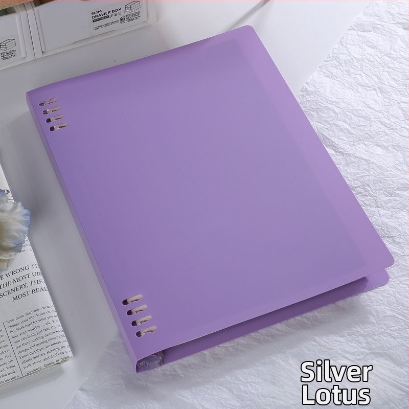 Бележник с пръстеново подвързване, PVC текст, хартия 75 г, 1–50 страници, прост дизайн