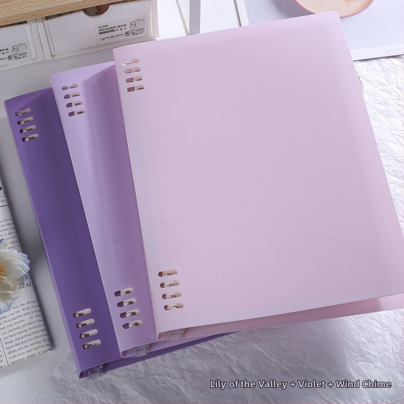 Бележник с пръстеново подвързване, PVC текст, хартия 75 г, 1–50 страници, прост дизайн