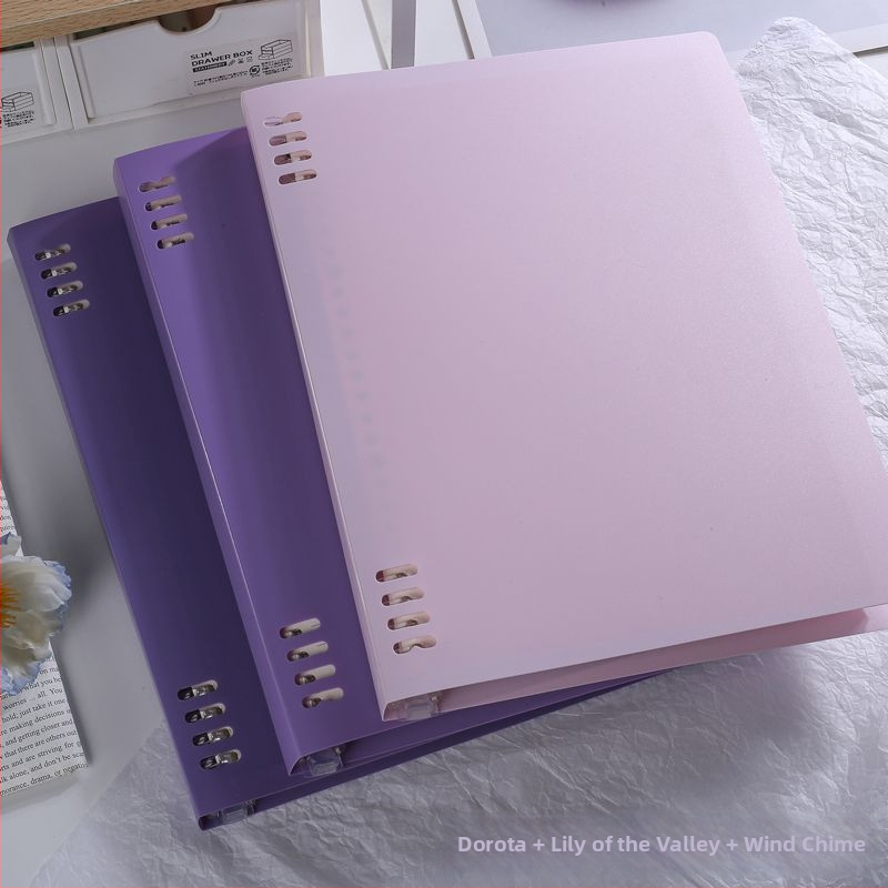 Бележник с пръстеново подвързване, PVC текст, хартия 75 г, 1–50 страници, прост дизайн