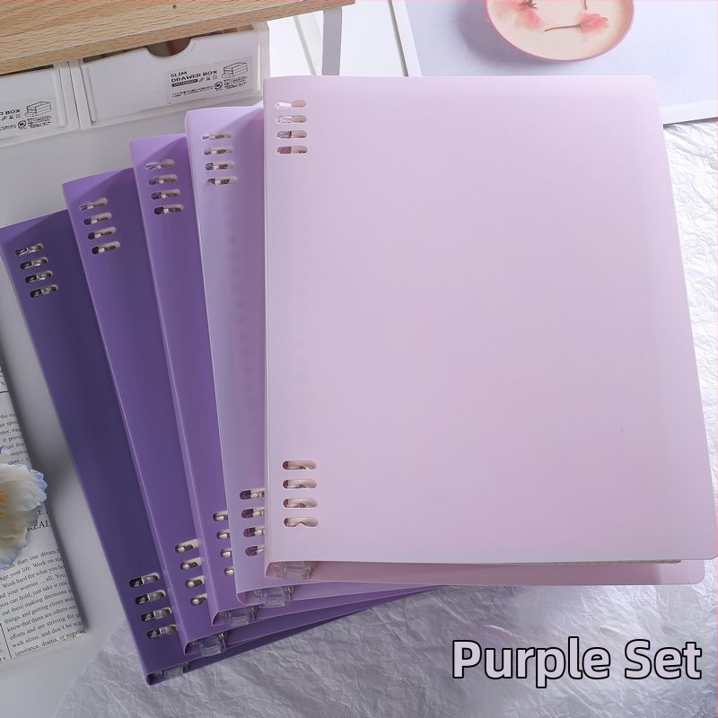 Бележник с пръстеново подвързване, PVC текст, хартия 75 г, 1–50 страници, прост дизайн