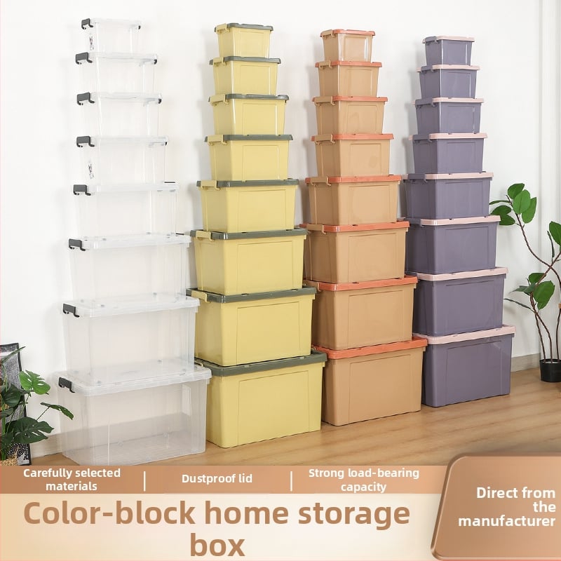 Kutija za pohranu s poklopcem, ojačani dizajn, kapacitet 100–150 L, PP materijal, s kotačićima