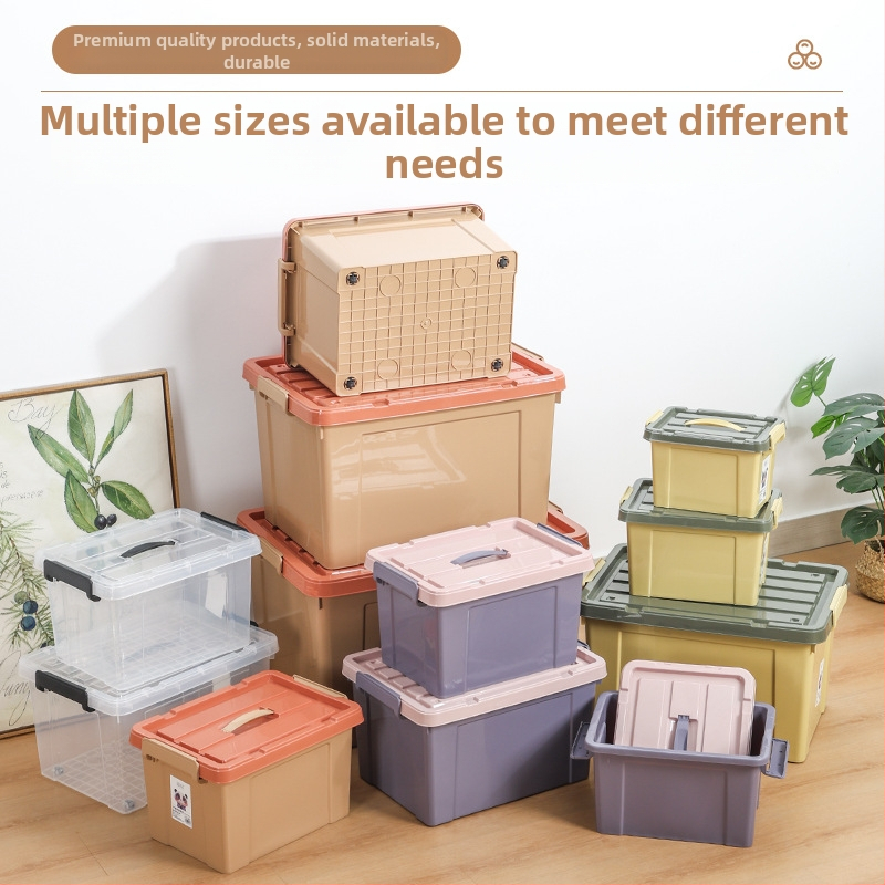 Kutija za pohranu s poklopcem, ojačani dizajn, kapacitet 100–150 L, PP materijal, s kotačićima