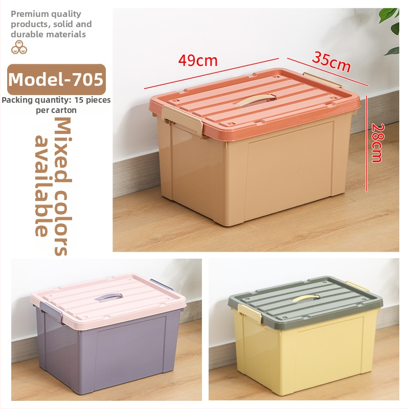 Kutija za pohranu s poklopcem, ojačani dizajn, kapacitet 100–150 L, PP materijal, s kotačićima