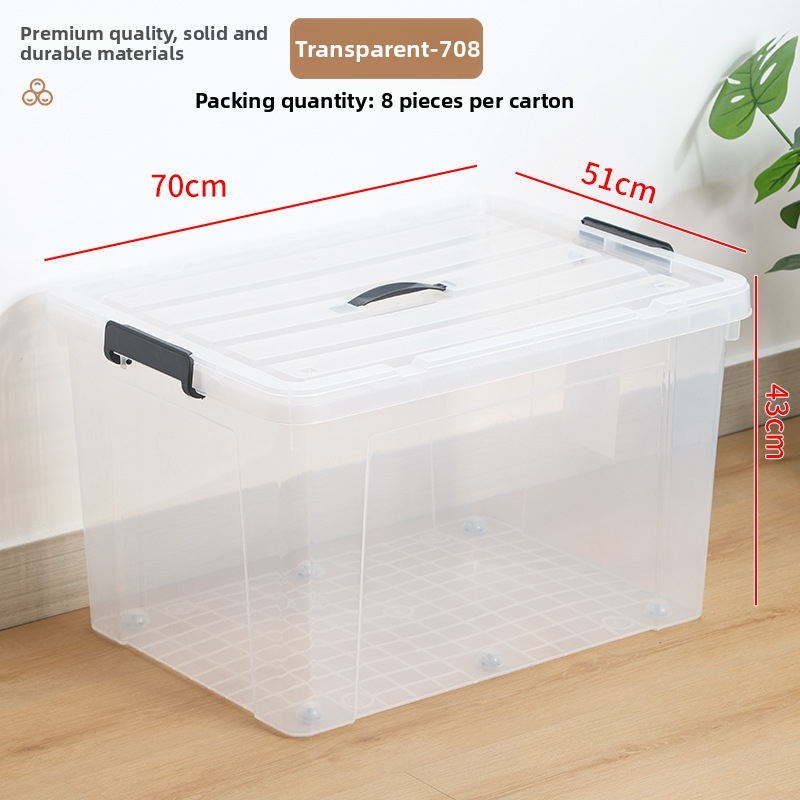 Kutija za pohranu s poklopcem, ojačani dizajn, kapacitet 100–150 L, PP materijal, s kotačićima