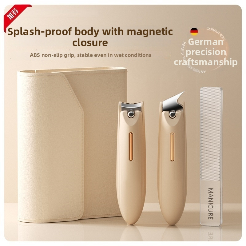 Σετ κοπτών νυχιών για μανικιούρ με αντι-εκτόξευση, επίπεδο στόμιο και κεκλιμένο άνοιγμα, κατασκευή από πλαστικό και ανθρακούχο χάλυβα