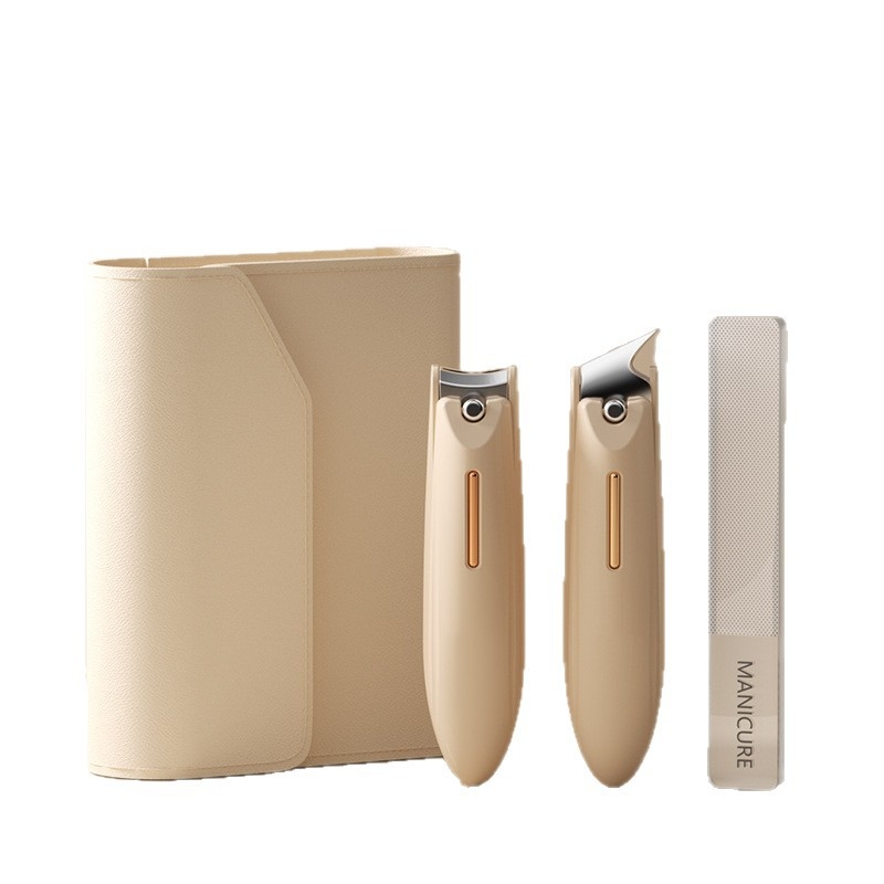 Σετ κοπτών νυχιών για μανικιούρ με αντι-εκτόξευση, επίπεδο στόμιο και κεκλιμένο άνοιγμα, κατασκευή από πλαστικό και ανθρακούχο χάλυβα