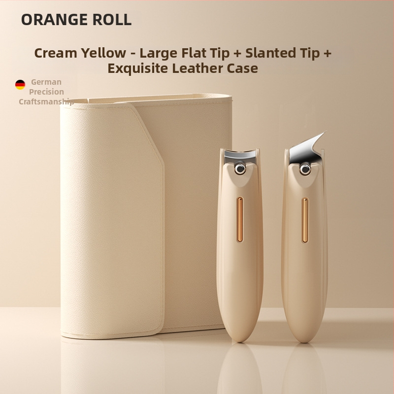 Σετ κοπτών νυχιών για μανικιούρ με αντι-εκτόξευση, επίπεδο στόμιο και κεκλιμένο άνοιγμα, κατασκευή από πλαστικό και ανθρακούχο χάλυβα