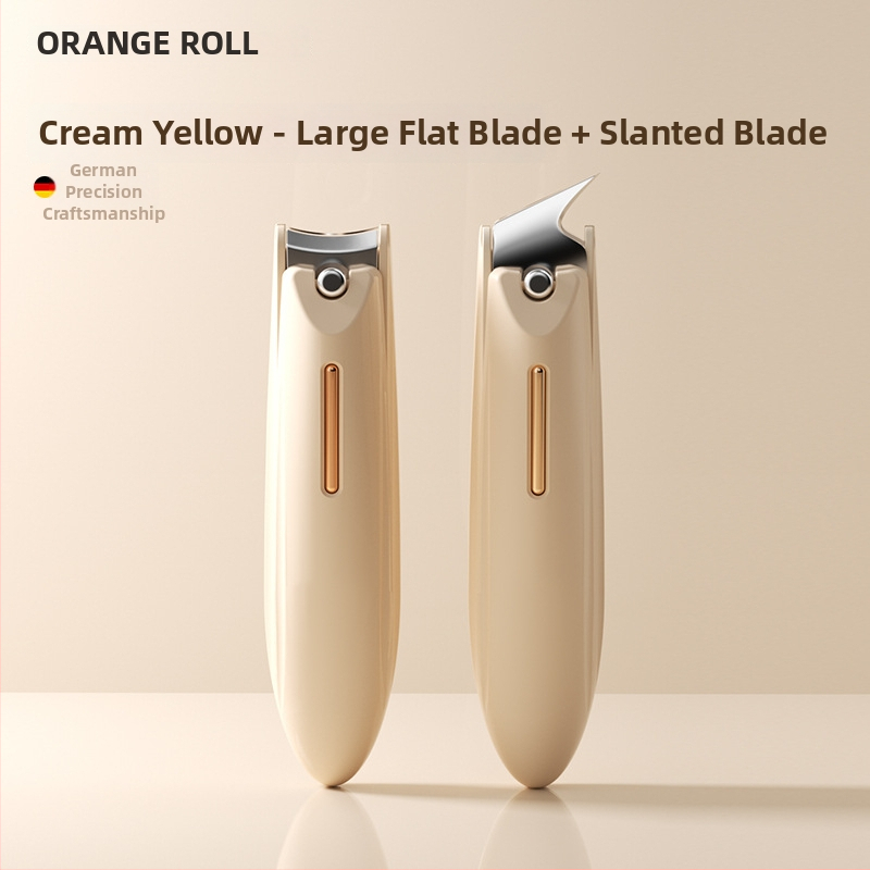 Σετ κοπτών νυχιών για μανικιούρ με αντι-εκτόξευση, επίπεδο στόμιο και κεκλιμένο άνοιγμα, κατασκευή από πλαστικό και ανθρακούχο χάλυβα