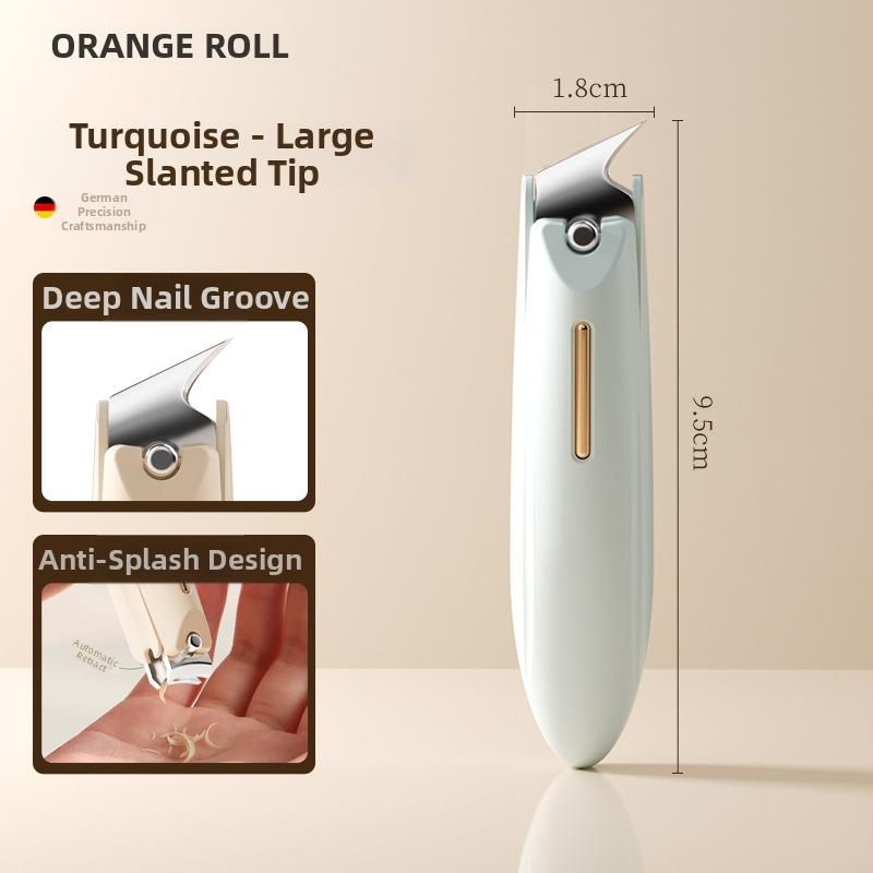 Σετ κοπτών νυχιών για μανικιούρ με αντι-εκτόξευση, επίπεδο στόμιο και κεκλιμένο άνοιγμα, κατασκευή από πλαστικό και ανθρακούχο χάλυβα