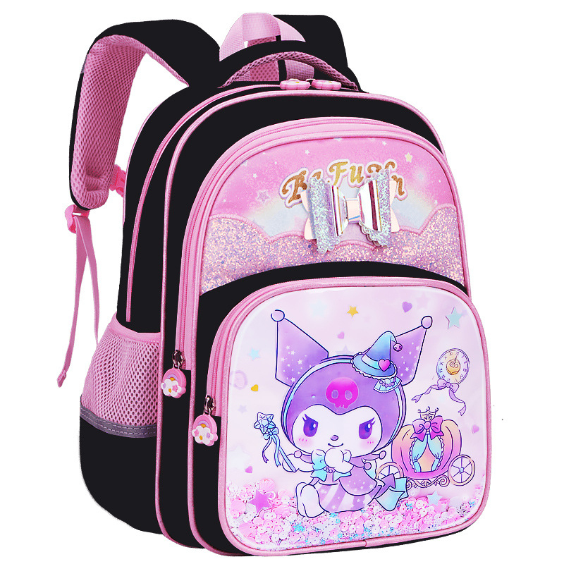 Djevojački školski ruksak s Cartoon uzorkom, Oxford tkanina, velik kapacitet, prozračan, vodootporan, otporan na habanje, zakrivljene naramenice