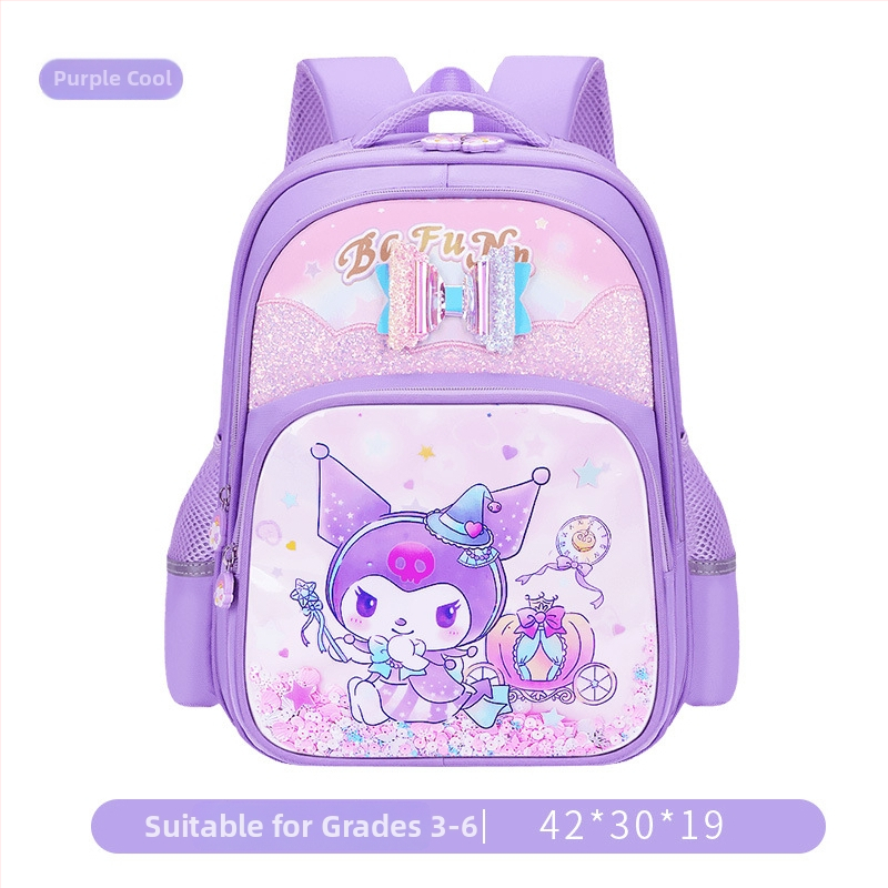 Djevojački školski ruksak s Cartoon uzorkom, Oxford tkanina, velik kapacitet, prozračan, vodootporan, otporan na habanje, zakrivljene naramenice