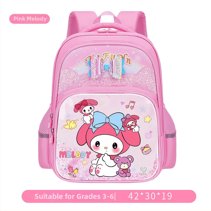 Djevojački školski ruksak s Cartoon uzorkom, Oxford tkanina, velik kapacitet, prozračan, vodootporan, otporan na habanje, zakrivljene naramenice