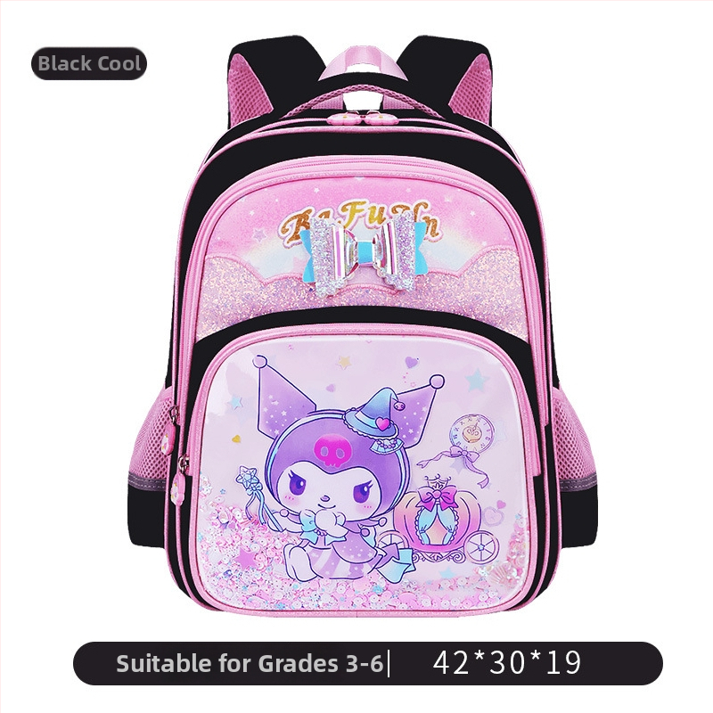 Djevojački školski ruksak s Cartoon uzorkom, Oxford tkanina, velik kapacitet, prozračan, vodootporan, otporan na habanje, zakrivljene naramenice