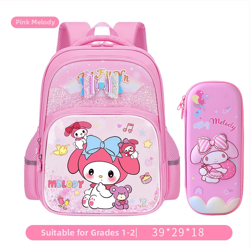 Djevojački školski ruksak s Cartoon uzorkom, Oxford tkanina, velik kapacitet, prozračan, vodootporan, otporan na habanje, zakrivljene naramenice