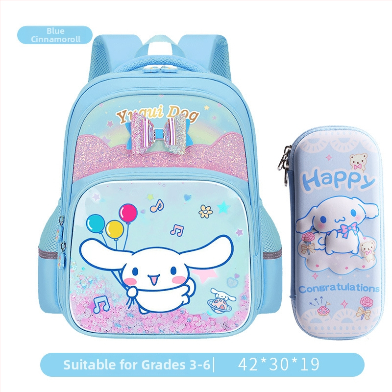 Djevojački školski ruksak s Cartoon uzorkom, Oxford tkanina, velik kapacitet, prozračan, vodootporan, otporan na habanje, zakrivljene naramenice