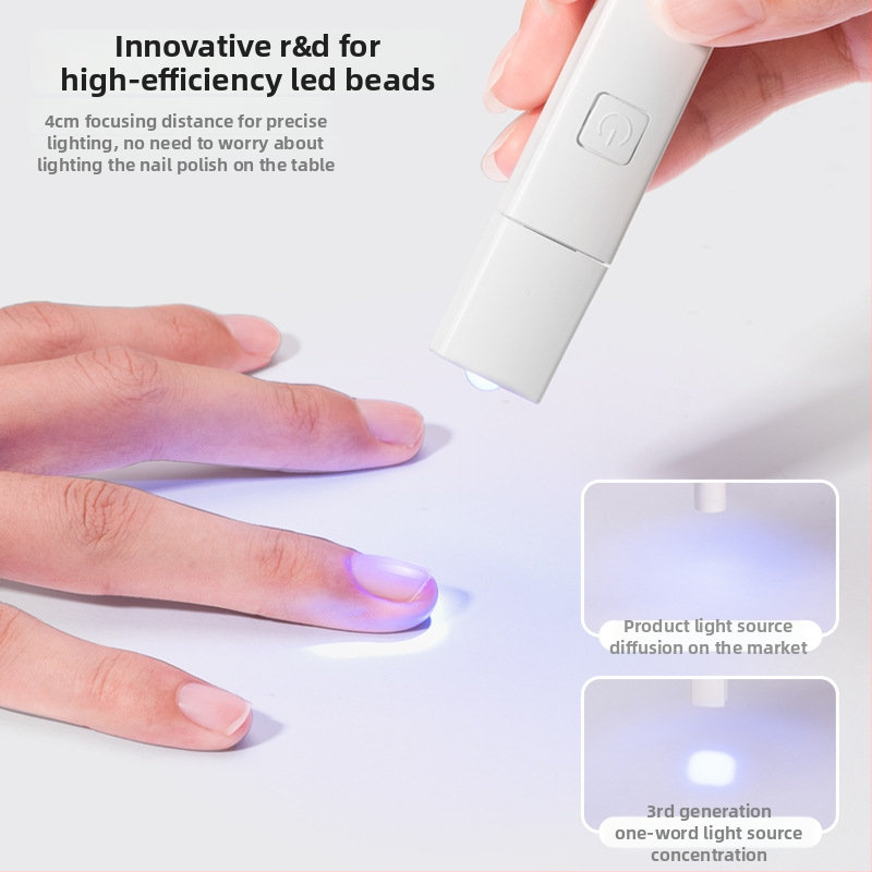 Pinchuang M105 ručná lampa na nechty – malá prenosná lampa s ostrým svetlom pre rýchle sušenie gélových nechtov