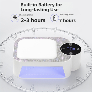 BM-22 Bezdrôtová prenosná lampa na nechty s fototerapiou – bezdrôtová, prenosná, nabíjateľná, pôvod Dongguan