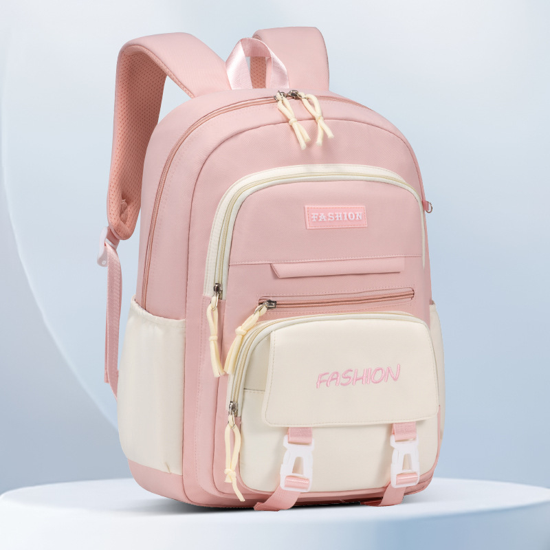 Set od tri dječje ranice — lagani, prozračni Oxford materijal, vodootporan, antibakterijski, otporan na habanje, zakrivljene naramenice, podstava od poliestera, jednobojni dizajn, Selina branda, proljeće 2024, za učenike 5.–6. razreda