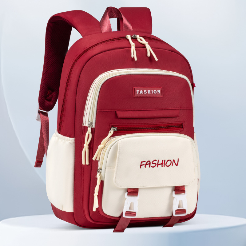 Set od tri dječje ranice — lagani, prozračni Oxford materijal, vodootporan, antibakterijski, otporan na habanje, zakrivljene naramenice, podstava od poliestera, jednobojni dizajn, Selina branda, proljeće 2024, za učenike 5.–6. razreda