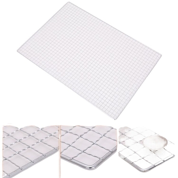 Πλέγμα μπάρμπεκιου για σχάρα, ανοξείδωτο ατσάλι, ημικυκλική μορφή, τετράγωνο πλέγμα από σύρμα, αντικολλητική επίστρωση