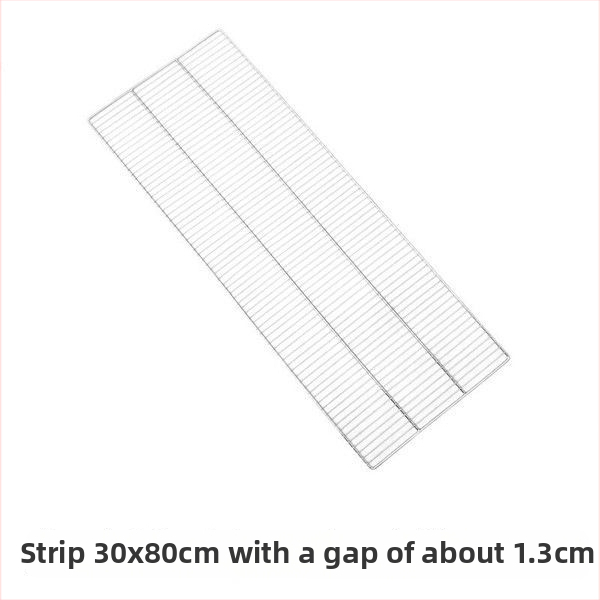 Grilovacia sieť z nehrdzavejúcej ocele, polokruhový tvar, štvorcové drôtové pletivo, s nelepivým povlakom