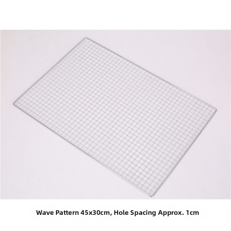 Grilovacia sieť z nehrdzavejúcej ocele, polokruhový tvar, štvorcové drôtové pletivo, s nelepivým povlakom