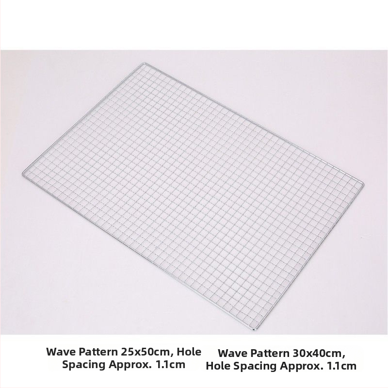 Grilovacia sieť z nehrdzavejúcej ocele, polokruhový tvar, štvorcové drôtové pletivo, s nelepivým povlakom