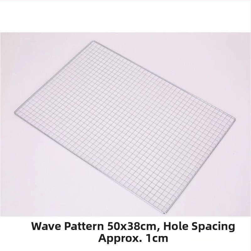 Grilovacia sieť z nehrdzavejúcej ocele, polokruhový tvar, štvorcové drôtové pletivo, s nelepivým povlakom