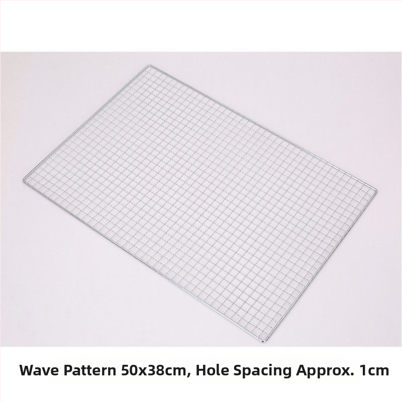 Grilovacia sieť z nehrdzavejúcej ocele, polokruhový tvar, štvorcové drôtové pletivo, s nelepivým povlakom