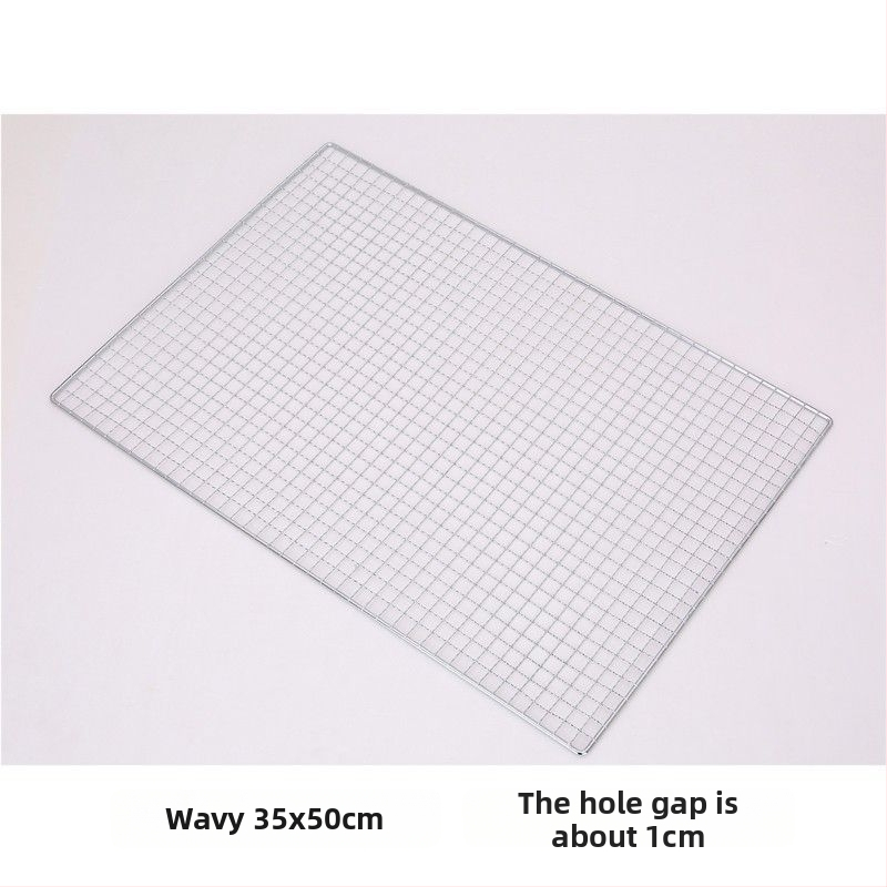 Grilovacia sieť z nehrdzavejúcej ocele, polokruhový tvar, štvorcové drôtové pletivo, s nelepivým povlakom