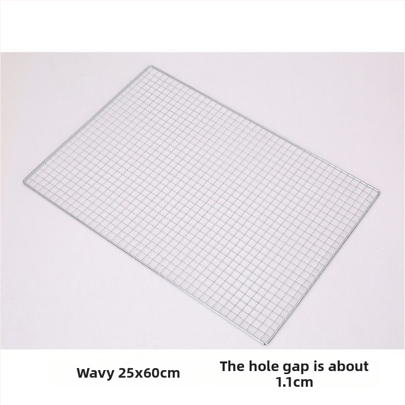 Grilovacia sieť z nehrdzavejúcej ocele, polokruhový tvar, štvorcové drôtové pletivo, s nelepivým povlakom