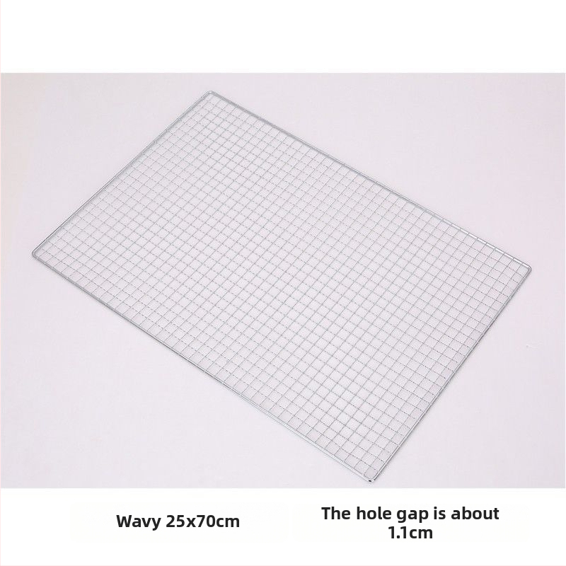 Grilovacia sieť z nehrdzavejúcej ocele, polokruhový tvar, štvorcové drôtové pletivo, s nelepivým povlakom