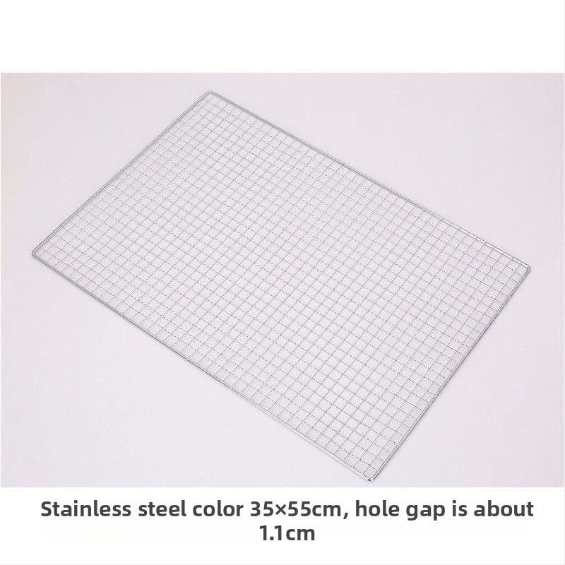 Grilovacia sieť z nehrdzavejúcej ocele, polokruhový tvar, štvorcové drôtové pletivo, s nelepivým povlakom