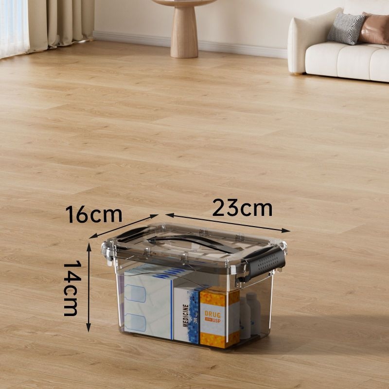 Prozirni plastični spremnik za pohranu od polipropilena za odjeću, bez poklopca, vodootporan, kapacitet 0–5 L